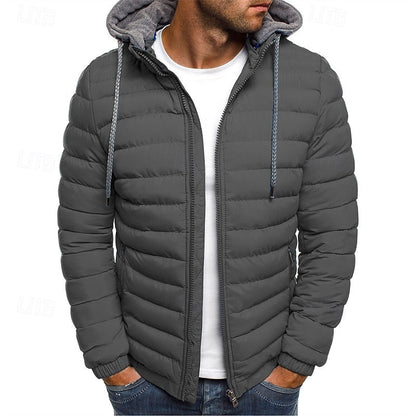 Steppjacke Herren | Wind & Kälteschutz mit Kapuze