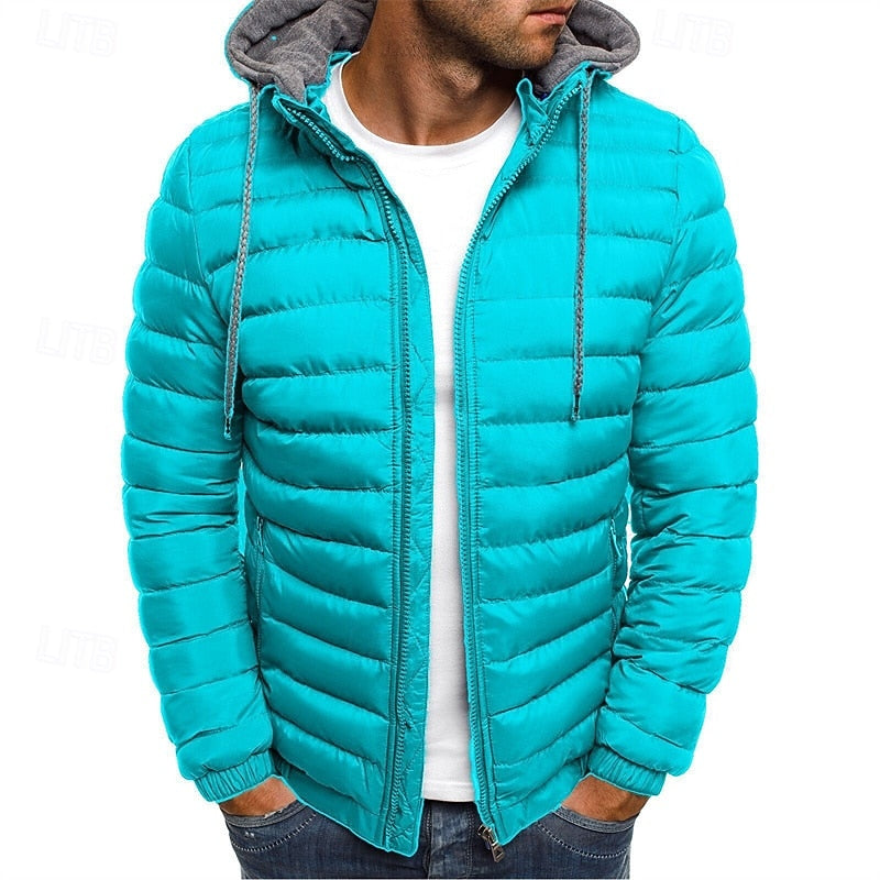 Steppjacke Herren | Wind & Kälteschutz mit Kapuze