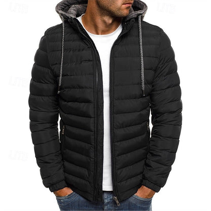 Steppjacke Herren | Wind & Kälteschutz mit Kapuze