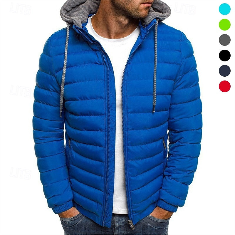 Steppjacke Herren | Wind & Kälteschutz mit Kapuze