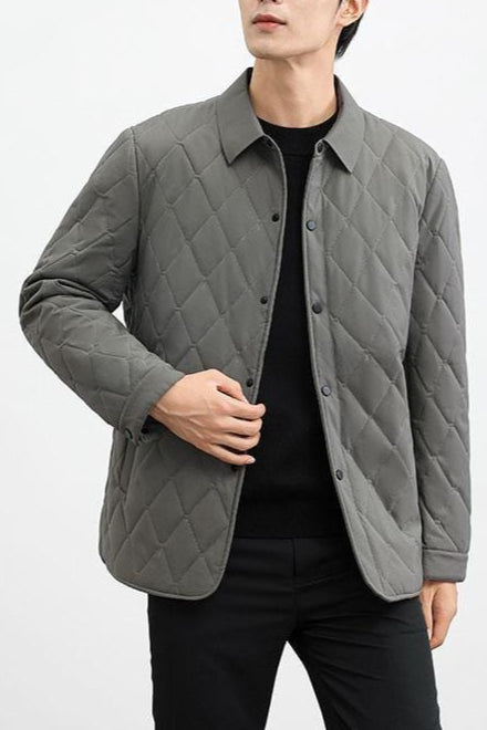 Winter Steppjacke Herren | Warm, Atmungsaktiv, Rauten-Design