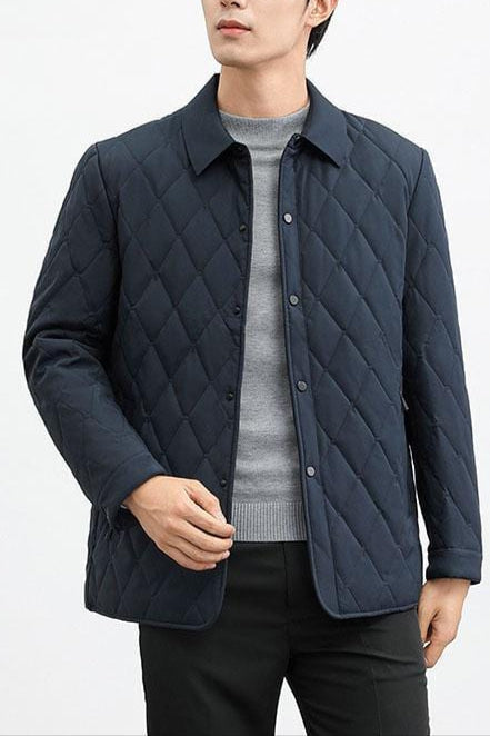 Winter Steppjacke Herren | Warm, Atmungsaktiv, Rauten-Design