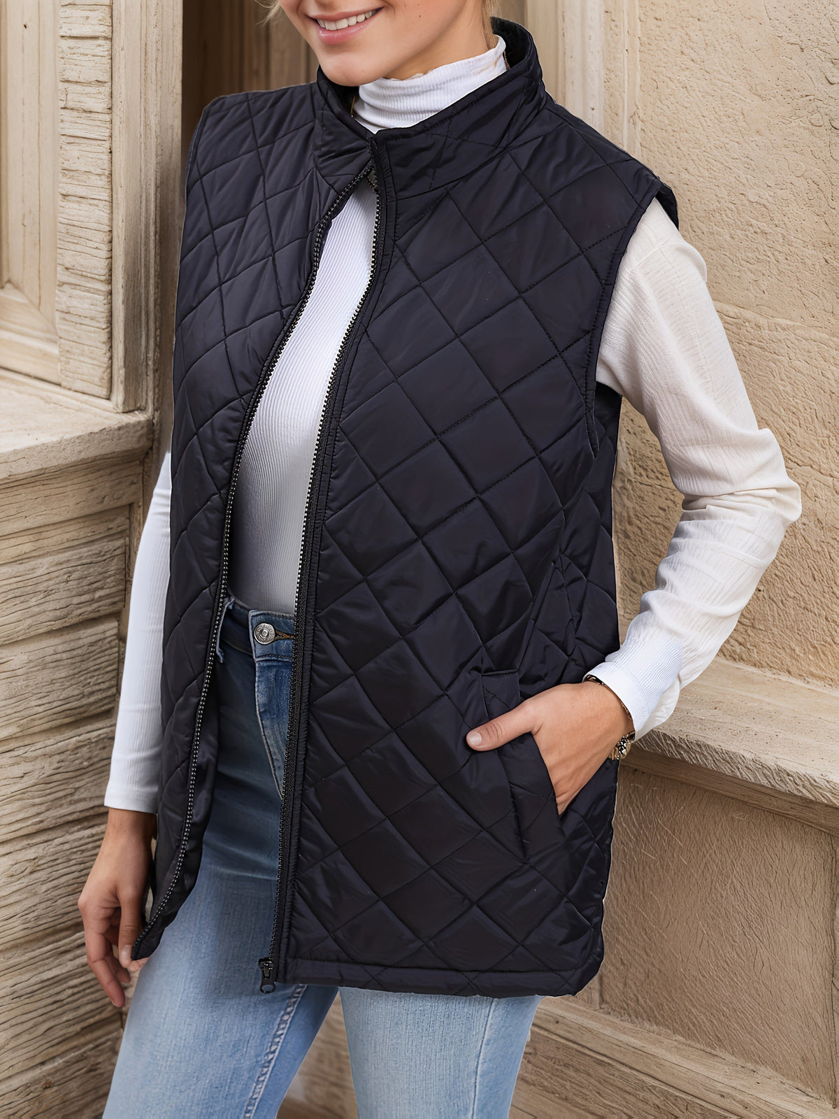 Steppweste Damen Lang | Ärmellos & Warm