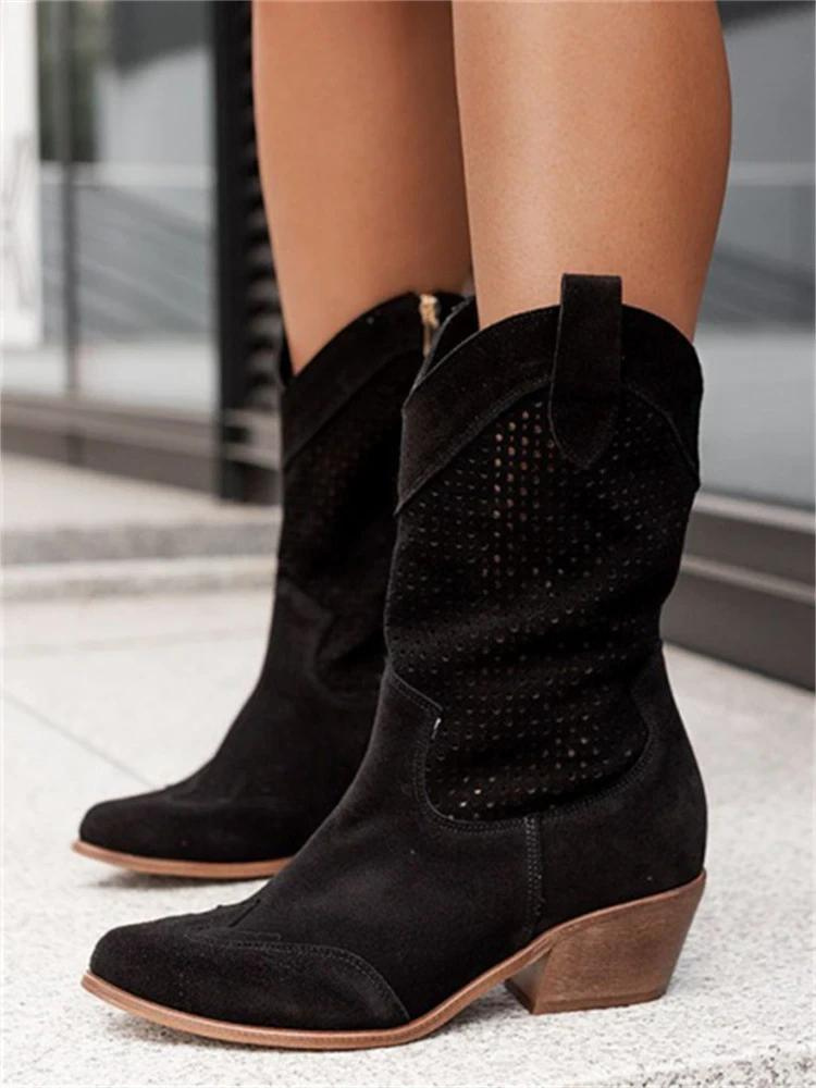 Stiefel Damen | Blockabsatz & Atmungsaktiv im Western-Style