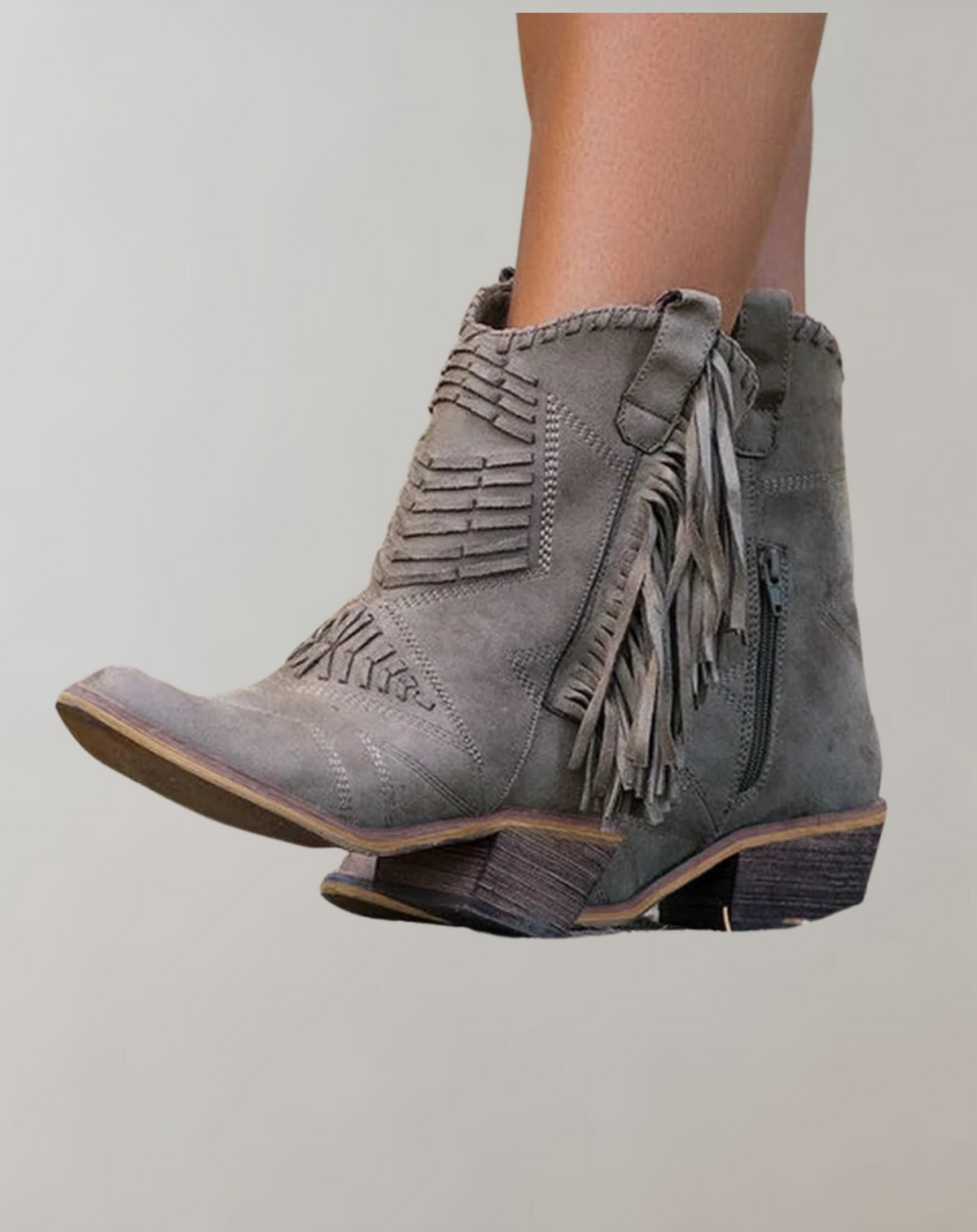 Stiefel Damen | Fransen & Western-Stickerei