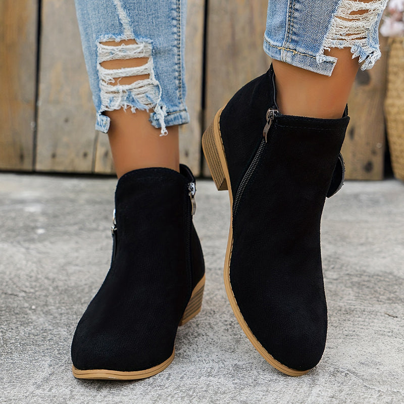 Stiefel Damen | Knöchelhoch & Seitlicher Zipper