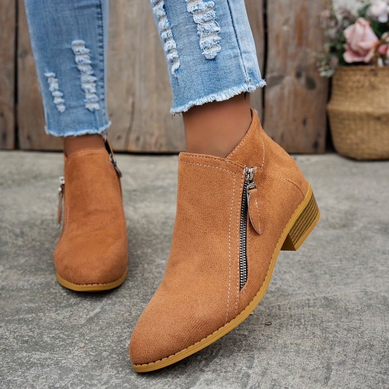 Stiefel Damen | Knöchelhoch & Seitlicher Zipper