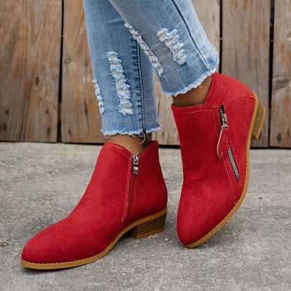 Stiefel Damen | Knöchelhoch & Seitlicher Zipper