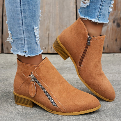 Stiefel Damen | Knöchelhoch & Seitlicher Zipper