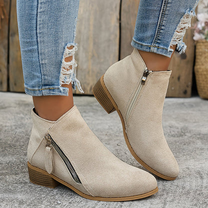 Stiefel Damen | Knöchelhoch & Seitlicher Zipper