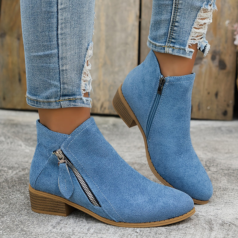 Stiefel Damen | Knöchelhoch & Seitlicher Zipper