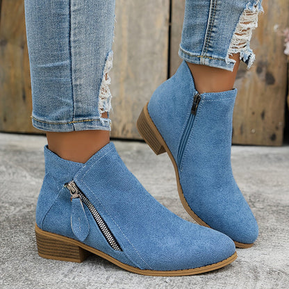 Stiefel Damen | Knöchelhoch & Seitlicher Zipper