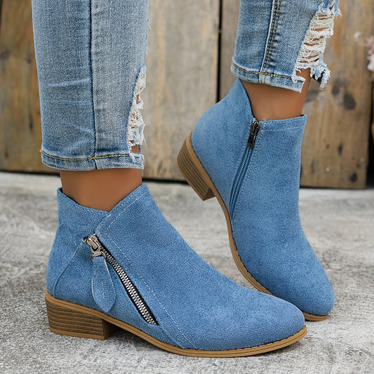 Stiefel Damen | Knöchelhoch & Seitlicher Zipper