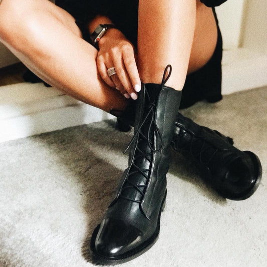Stiefel Damen | Schnürung & Eleganter Blockabsatz