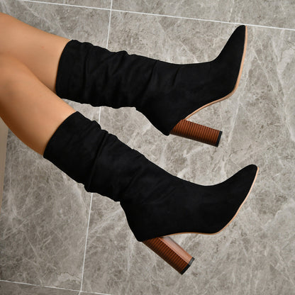 Stiefel Damen | Slouch-Schaft & Blockabsatz