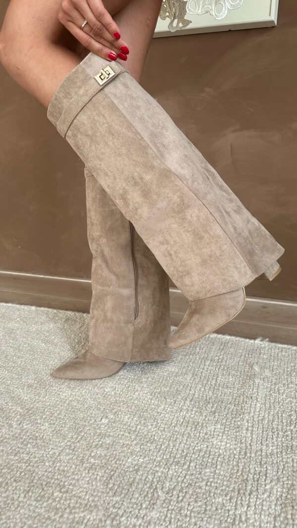 Stiefel Damen | Umschlag-Schaft & Metallschnalle