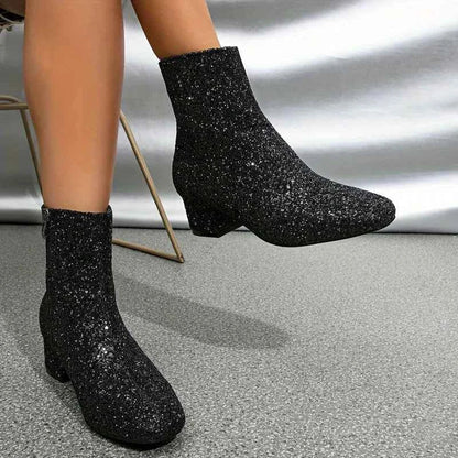 Stiefeletten Damen | Blockabsatz & Reißverschluss