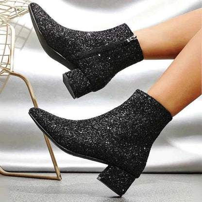 Stiefeletten Damen | Blockabsatz & Reißverschluss