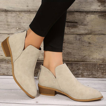 Stiefeletten Damen | Blockabsatz & Spitze Form