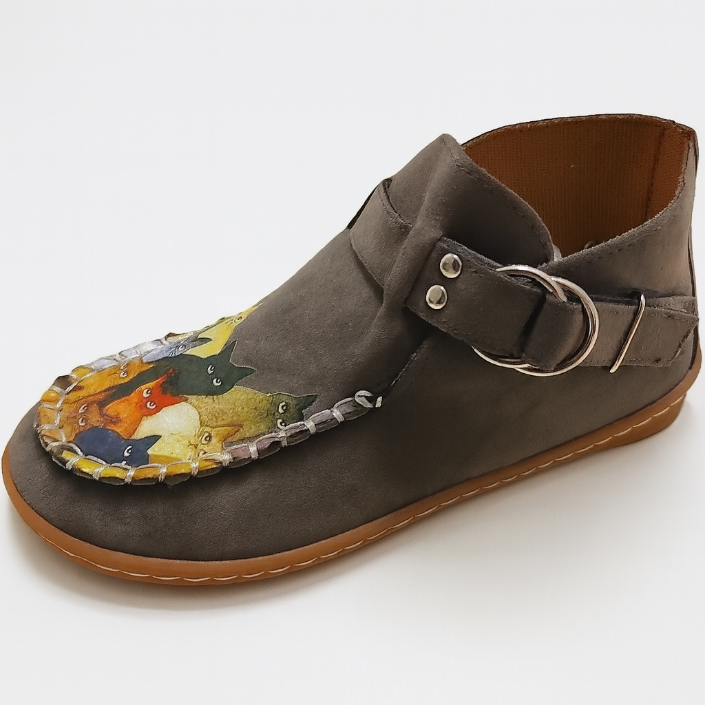 Brynfelde | Damen Stiefeletten Wildleder Schnalle - Image 8