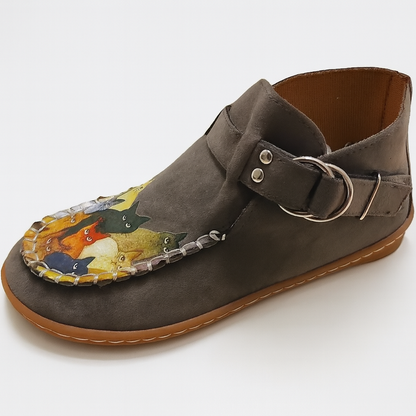 Brynfelde | Damen Stiefeletten Wildleder Schnalle - Image 8