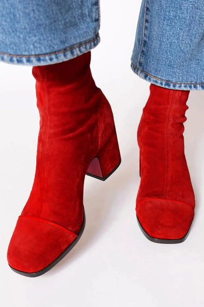 Stiefeletten Damen | Sock-Fit & Bequemer Blockabsatz