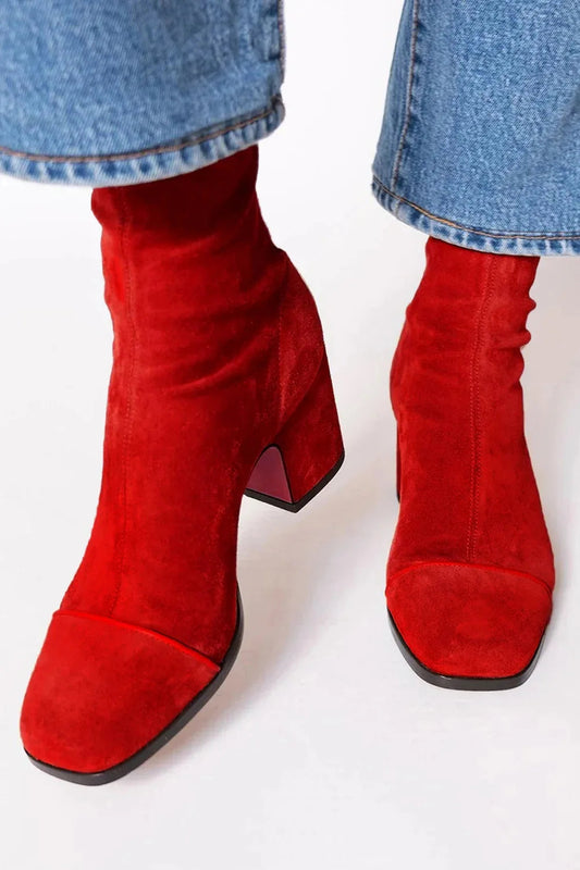 Stiefeletten Damen | Sock-Fit & Bequemer Blockabsatz