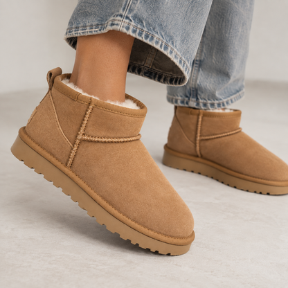 Ilvorna | Damen Gefütterte Stiefeletten Wildleder - Camel - Image 4