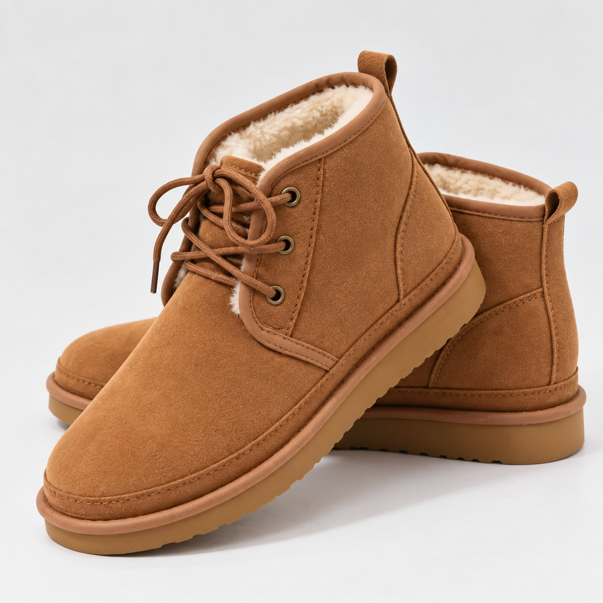 Bregvind | Damen Schnür-Stiefeletten Warm Gefüttert - Camel - Image 2