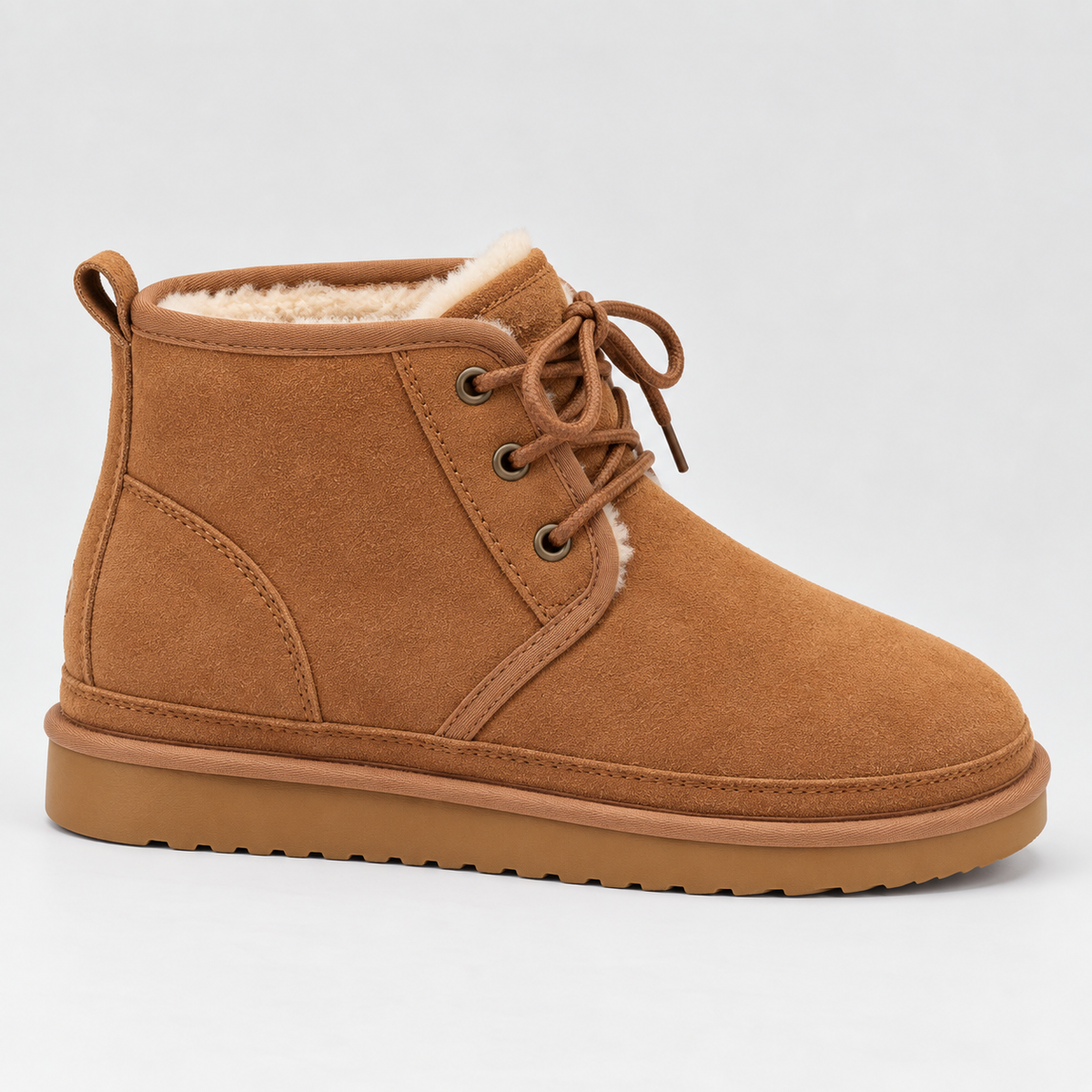 Bregvind | Damen Schnür-Stiefeletten Warm Gefüttert - Camel - Image 1