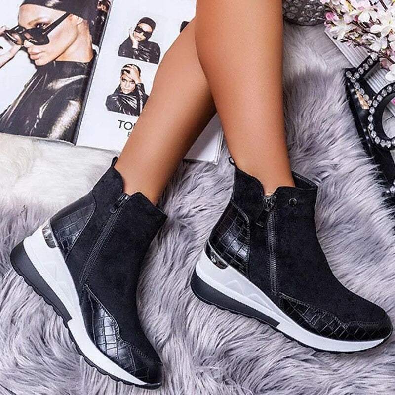 Stiefeletten für Damen | Mit Reißverschluss | Bequeme Innensohle
