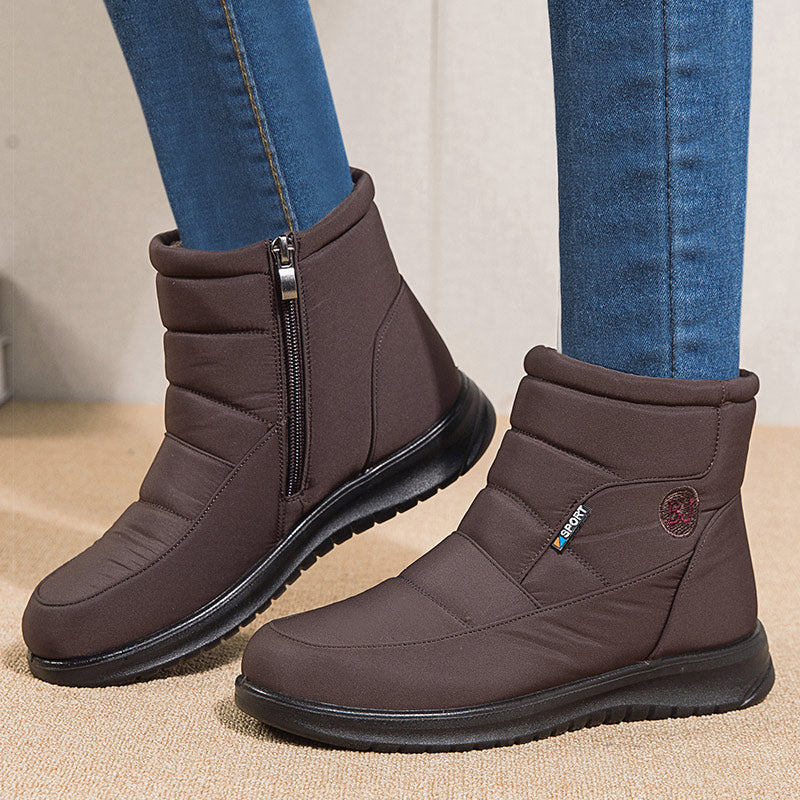 Stiefeletten für Damen, gestepptes Design | Winter
