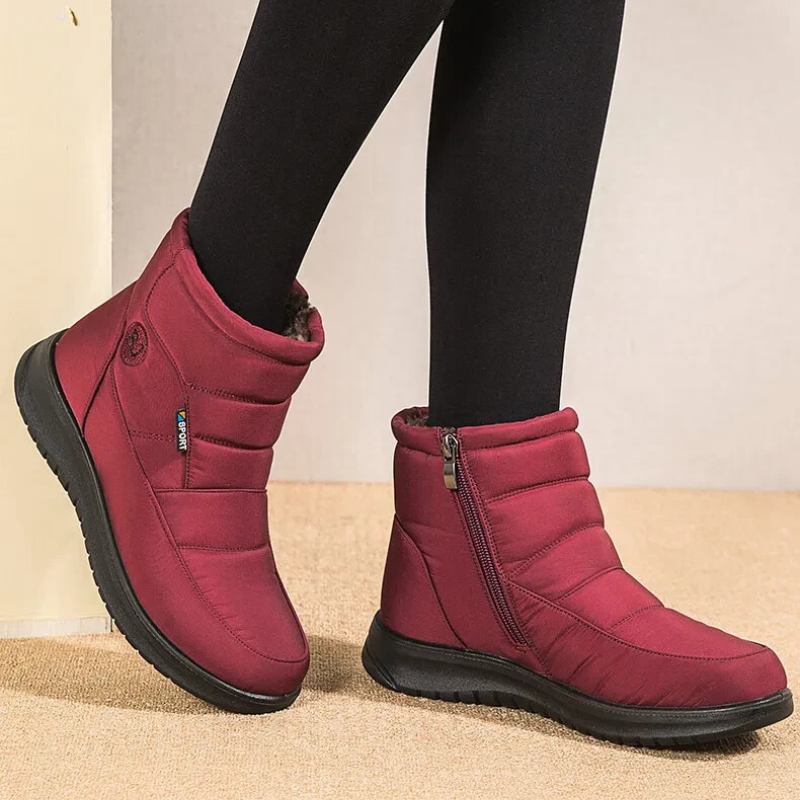 Stiefeletten für Damen, gestepptes Design | Winter