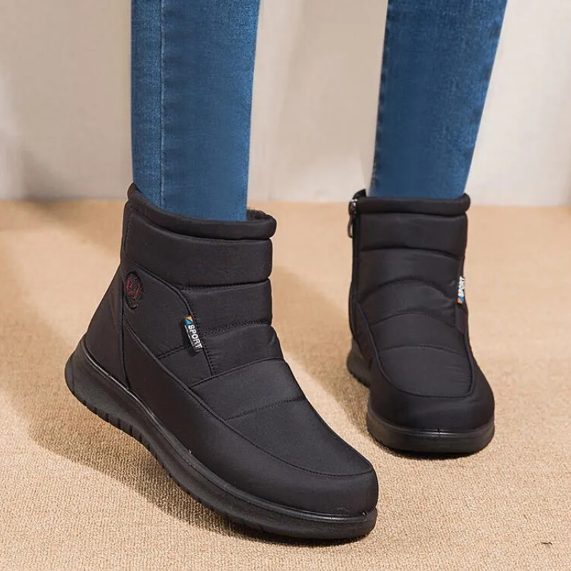 Stiefeletten für Damen, gestepptes Design | Winter
