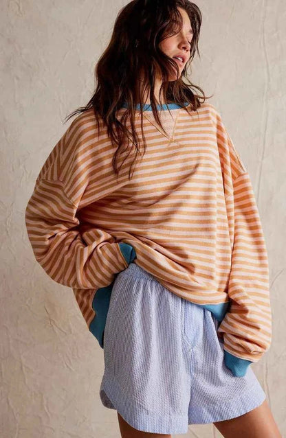 Streifenpullover Damen | Oversize & Rundhals
