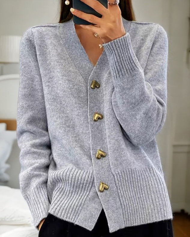 Strickjacke Damen | Elegant mit V-Ausschnitt