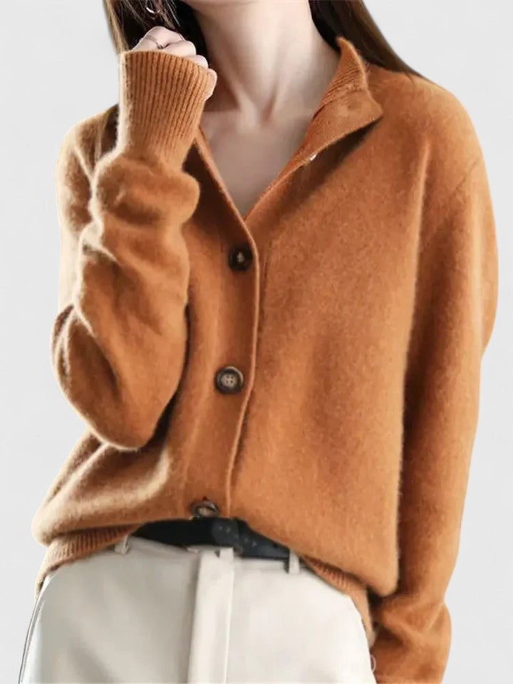 Strickjacke Damen | Kragen & Kuschelig Weich