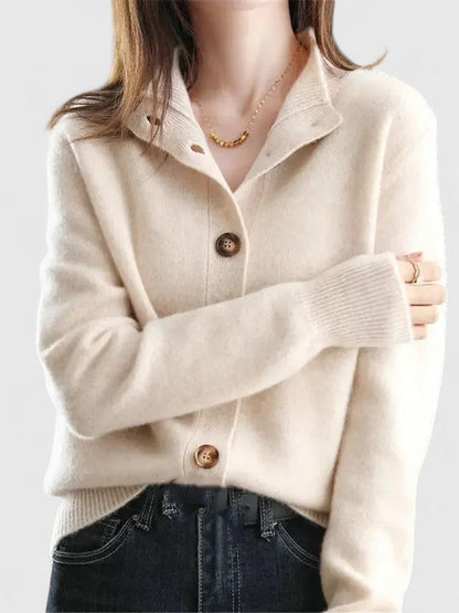 Strickjacke Damen | Kragen & Kuschelig Weich