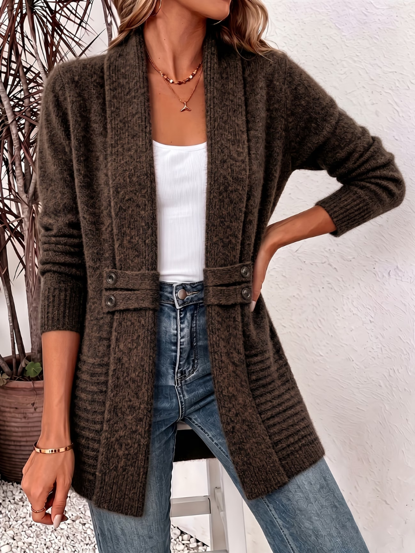 Strickjacke Damen | Offen Geschnitten & Taillierter Schnitt 4