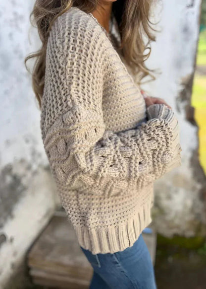 Strickjacke Damen | Offene Front & Kuscheliger Grobstrick