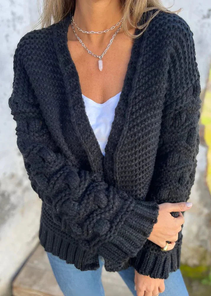 Strickjacke Damen | Offene Front & Kuscheliger Grobstrick