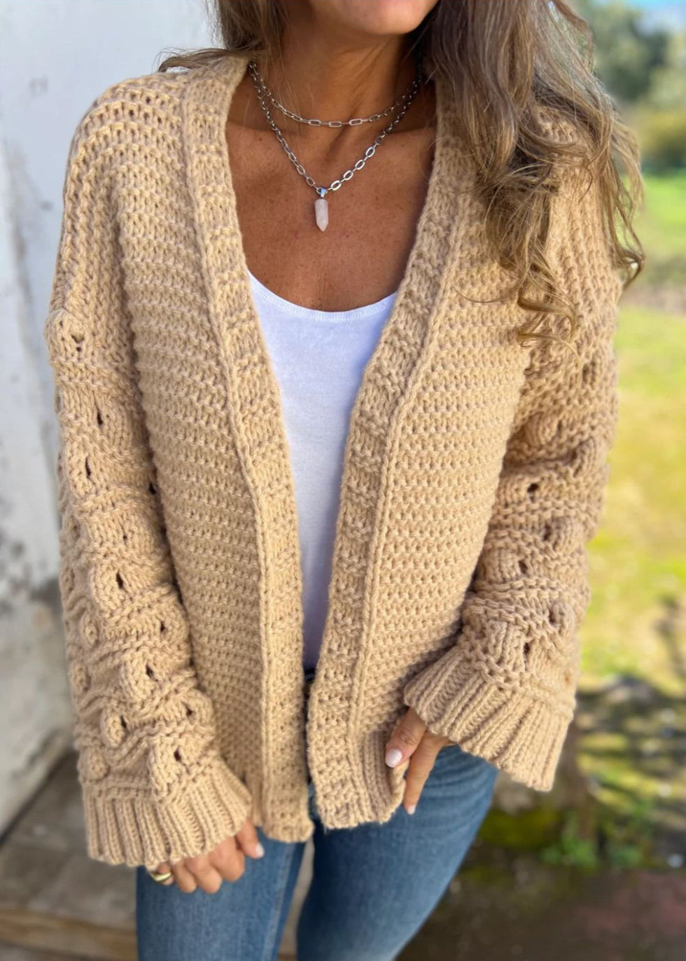 Strickjacke Damen | Offene Front & Kuscheliger Grobstrick