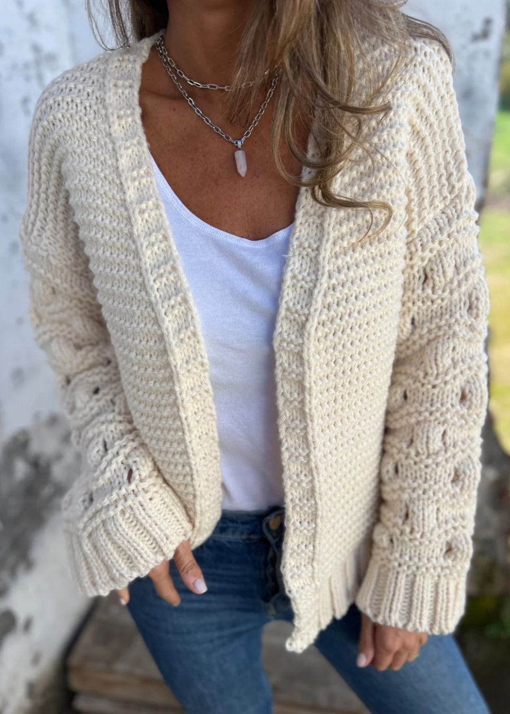 Strickjacke Damen | Offene Front & Kuscheliger Grobstrick