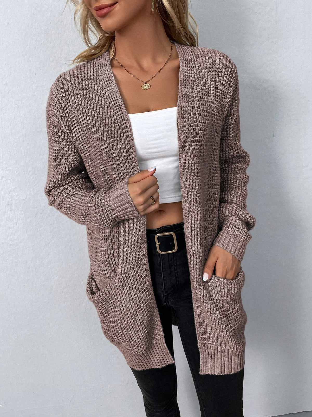 Strickjacke Damen | Offene Vorderseite & Weich 2