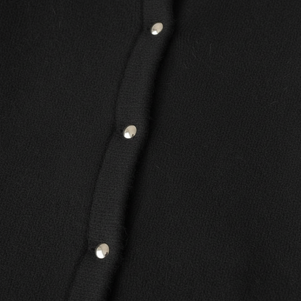 Strickjacke Damen | Rundhals & Longline mit Druckknöpfen