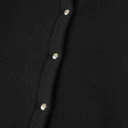 Strickjacke Damen | Rundhals & Longline mit Druckknöpfen