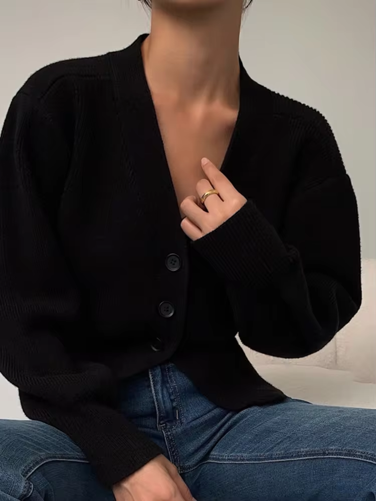 Strickjacke Damen | V-Ausschnitt & Kuschelig Weich