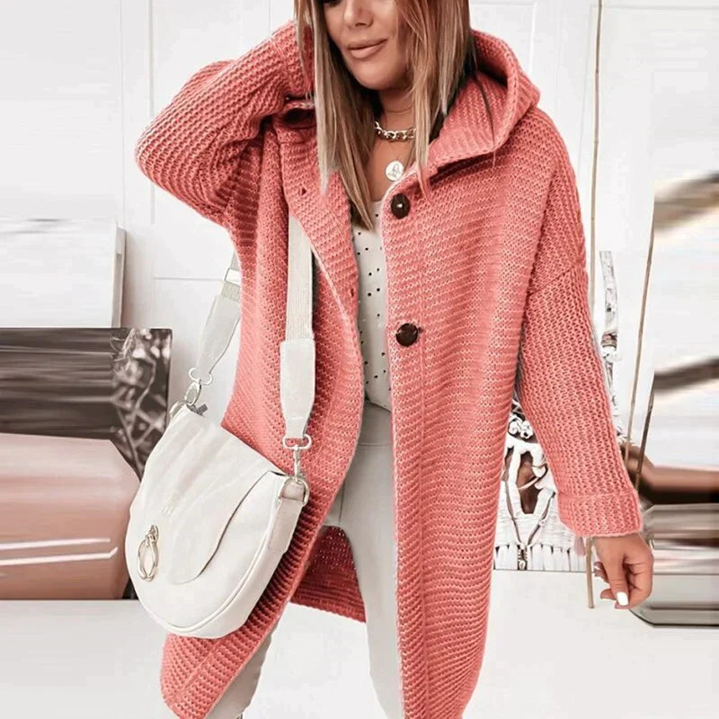 Strickjacke Damen mit Kapuze | Wärmend & Bequem