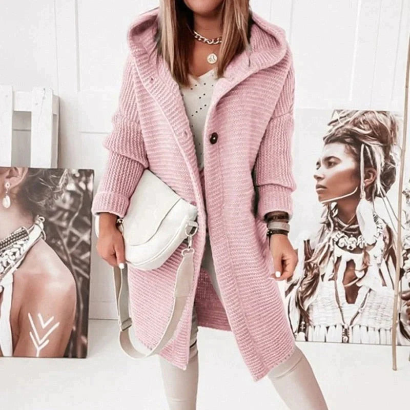 Strickjacke Damen mit Kapuze | Wärmend & Bequem