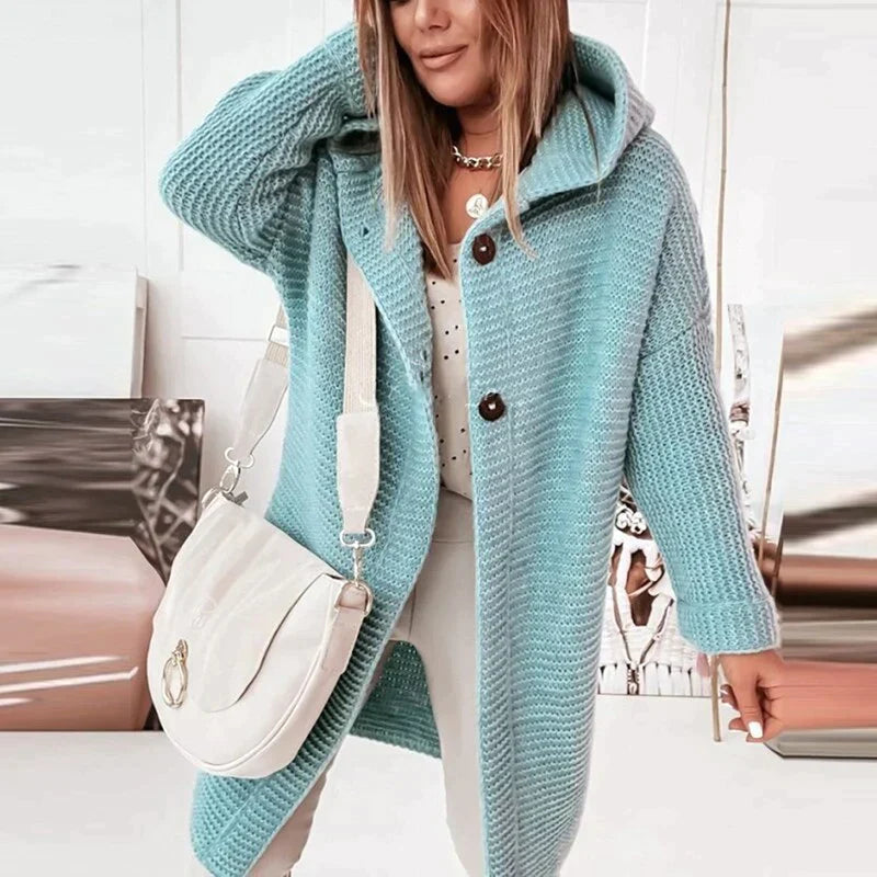 Strickjacke Damen mit Kapuze | Wärmend & Bequem